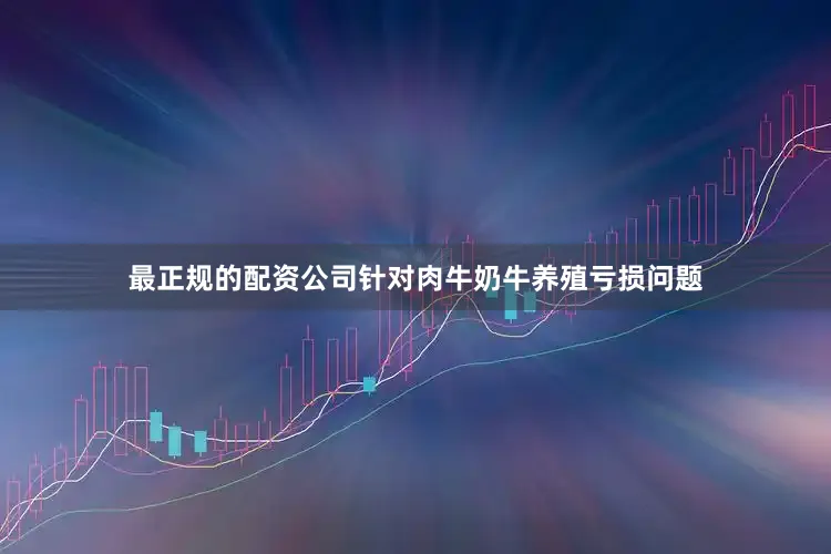 最正规的配资公司针对肉牛奶牛养殖亏损问题