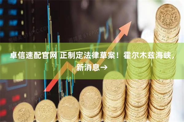 卓信速配官网 正制定法律草案！霍尔木兹海峡，新消息→